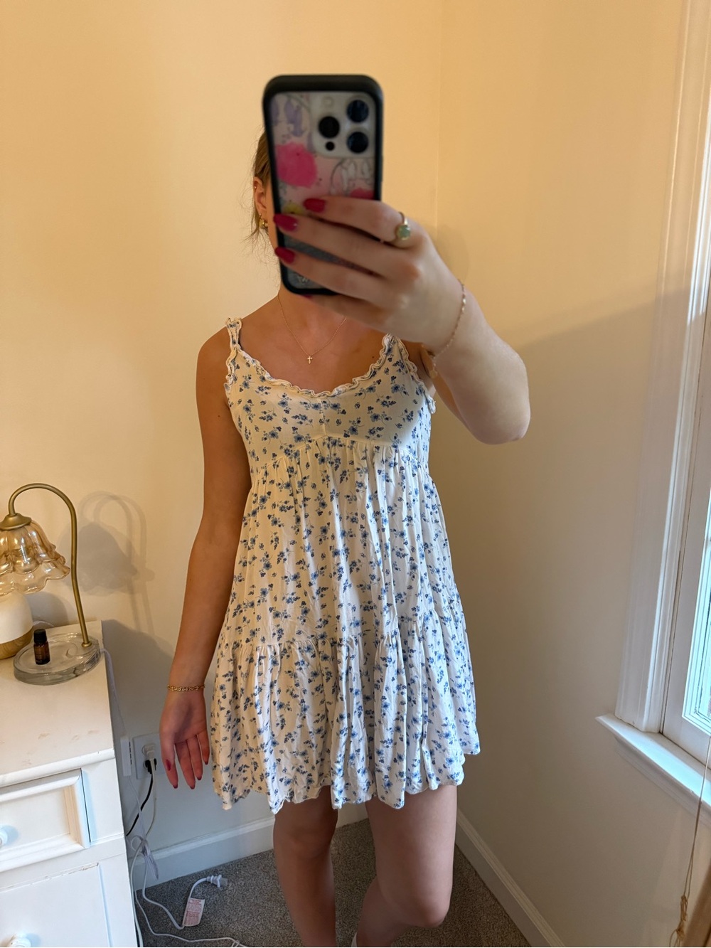 Altar’d State White Floral Mini Dress